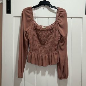 Womens Large Blush Colored Altar’d State Fitted Long Sleeve Top